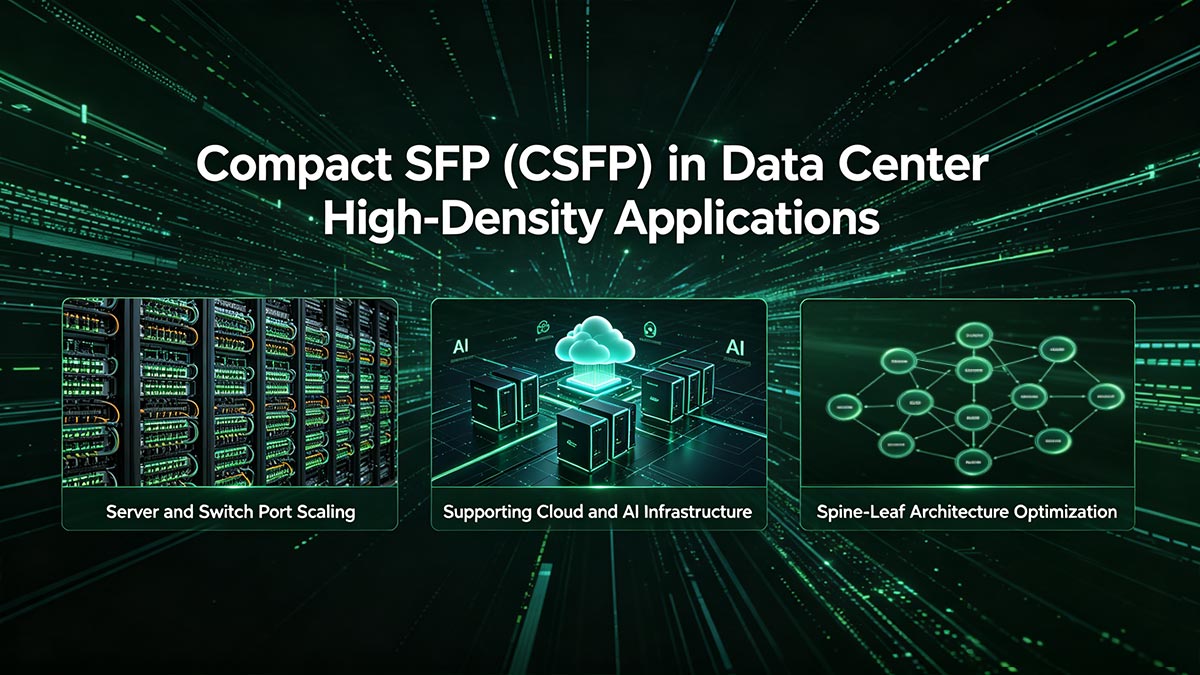 وحدة SFP المدمجة (CSFP) في تطبيقات مراكز البيانات عالية الكثافة