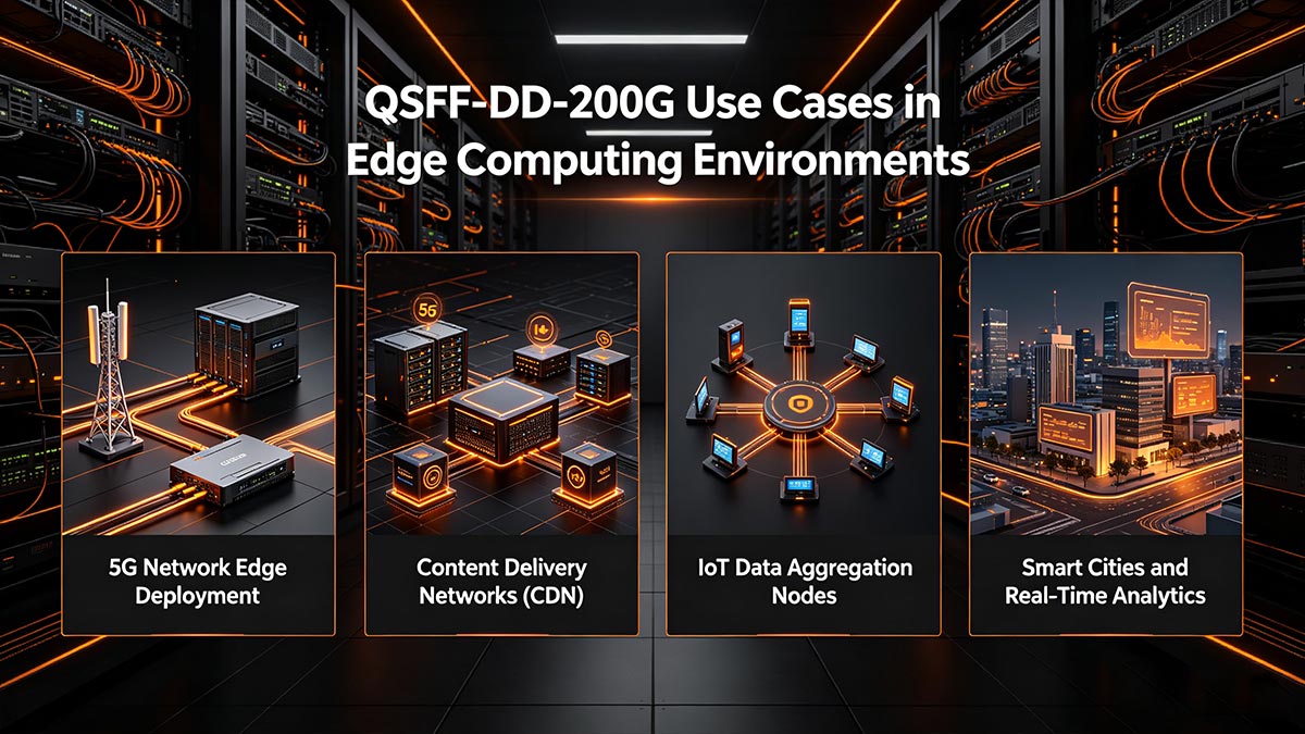 エッジコンピューティング環境におけるQSFP-DD-200Gのユースケース