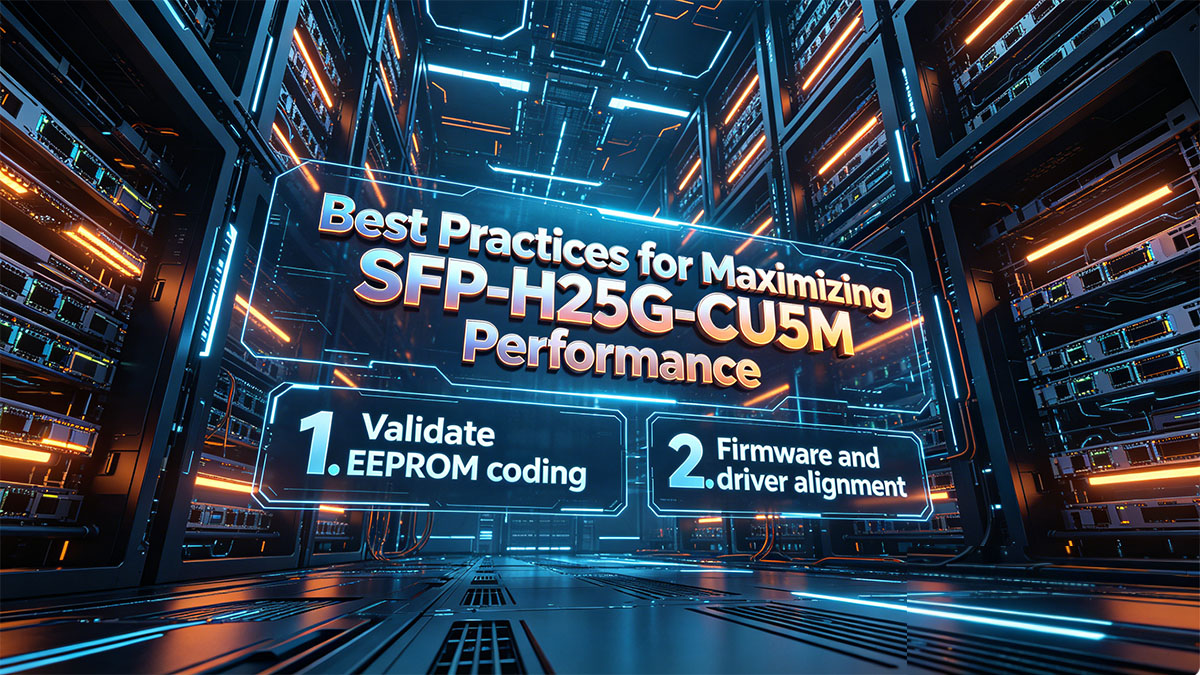 Best Practices for Maximizing SFP-H25G-CU5M Performance