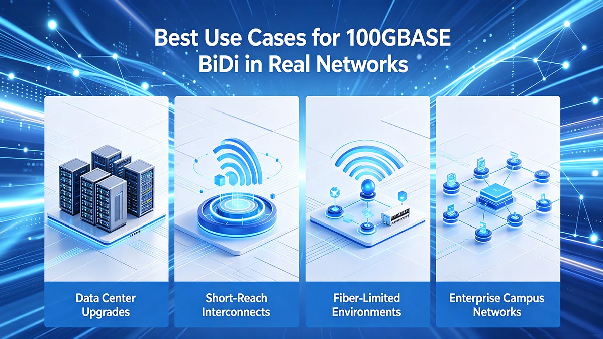 أفضل حالات استخدام تقنية 100GBASE BiDi في الشبكات الحقيقية