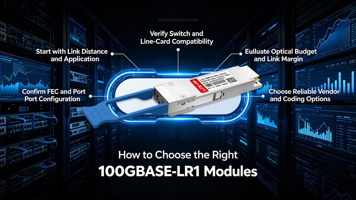 Come scegliere i moduli 100GBASE-LR1 giusti