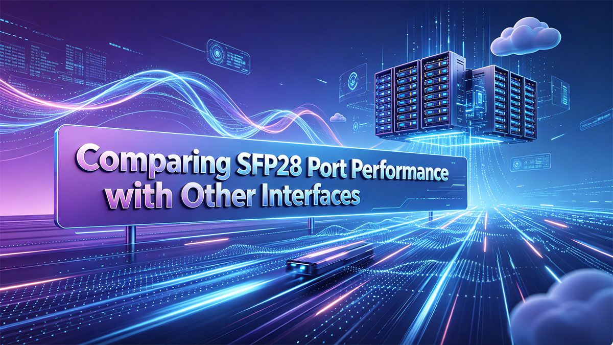 مقارنة أداء منفذ SFP28 مع الواجهات الأخرى