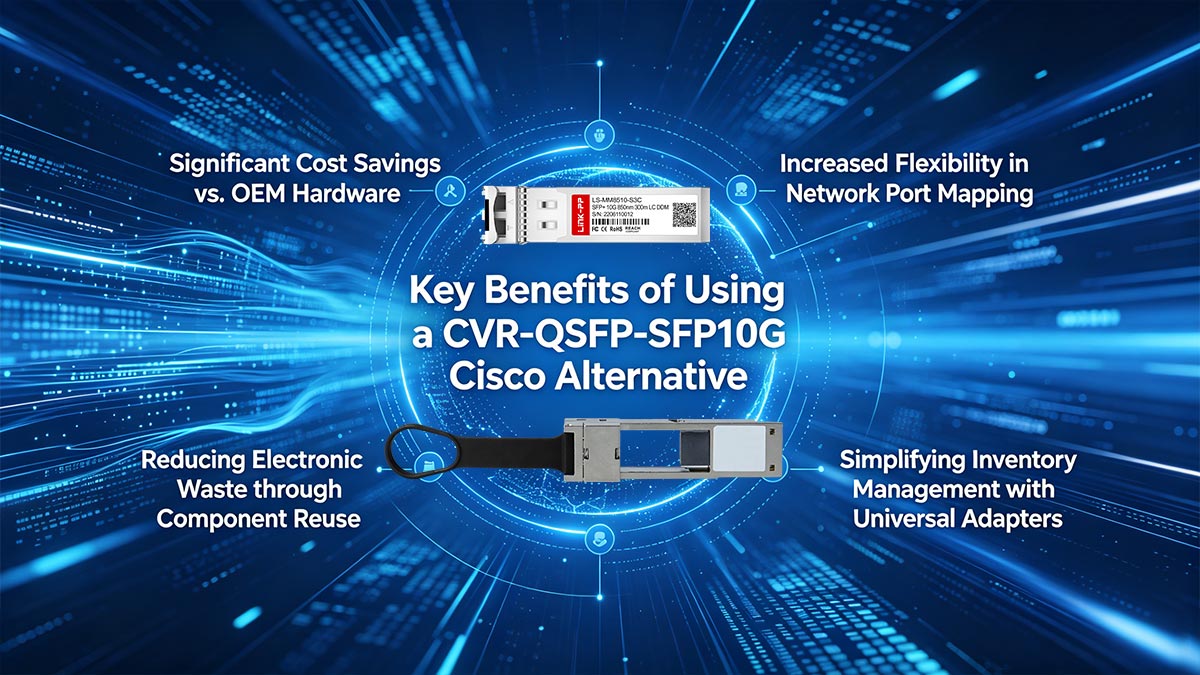 Principaux avantages de l'utilisation d'une alternative Cisco CVR-QSFP-SFP10G