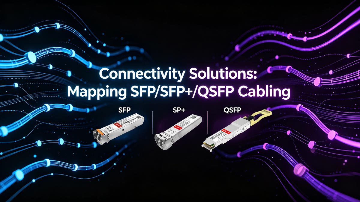 Solutions de connectivité&nbsp;: cartographie des câblages SFP, SFP+ et QSFP