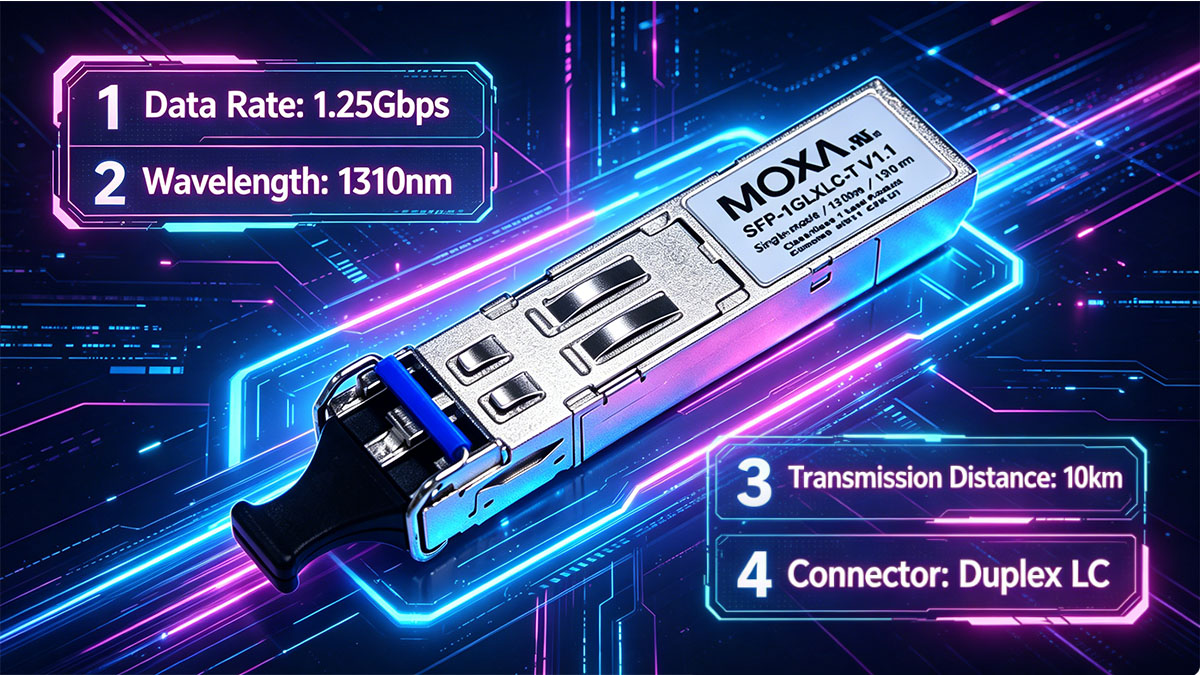 Analisi dettagliata della scheda tecnica del Moxa SFP-1GLXLC-T