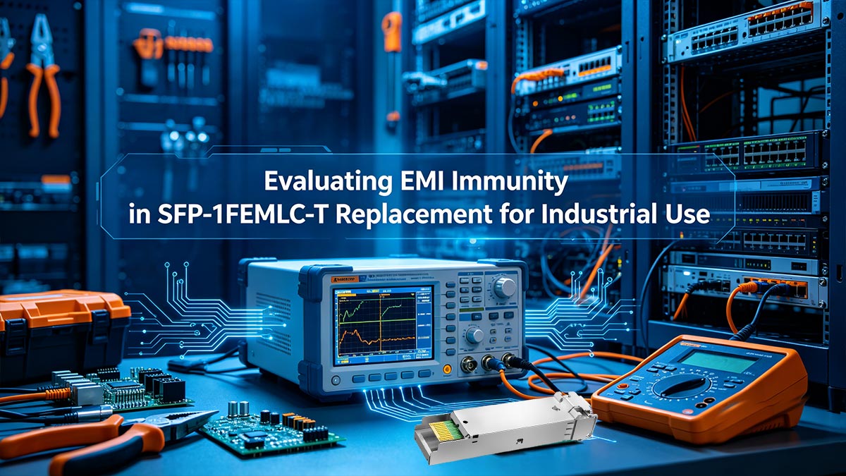 産業用途向けSFP-1FEMLC-T代替品のEMI耐性評価