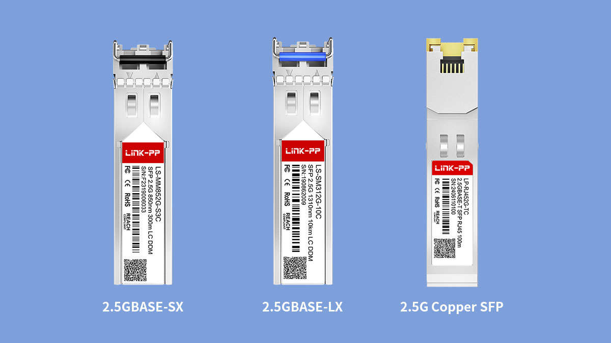 Tipos comuns de transceptores SFP de 2.5G