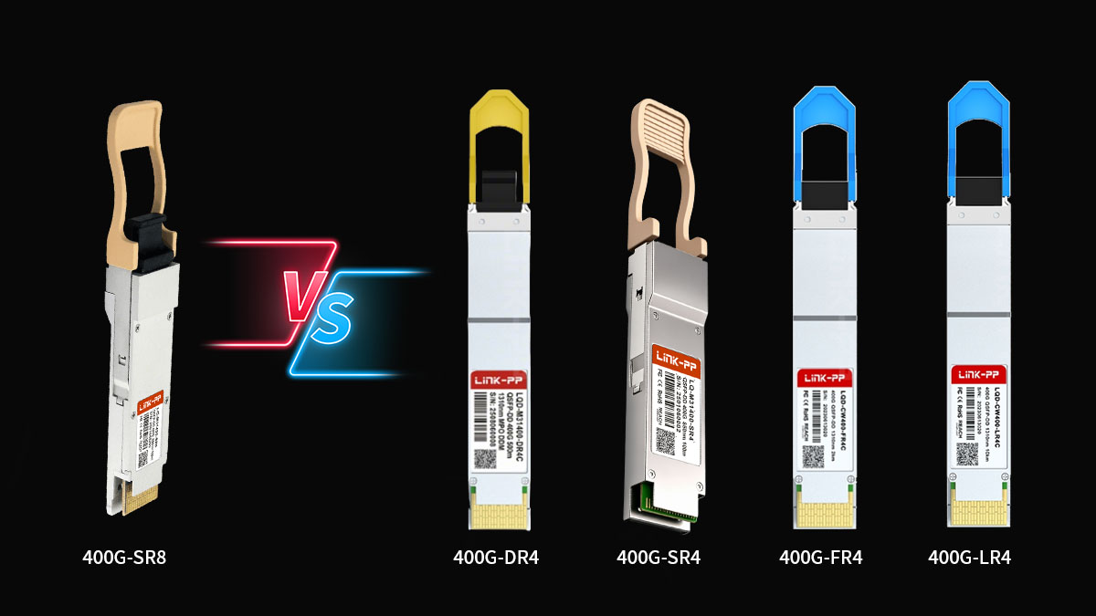 400G-SR8 vs. 400G DR4, SR4, and Other 400G Optics