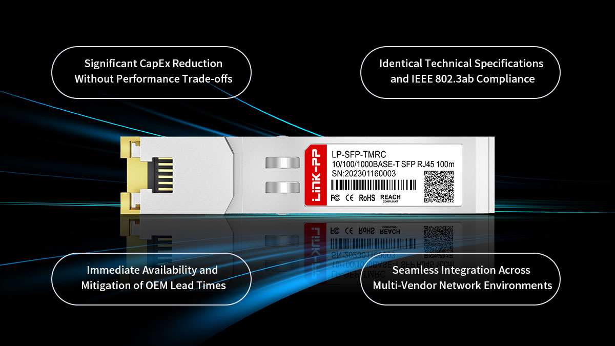Ventajas de utilizar módulos compatibles con Arista SFP 1G T de terceros