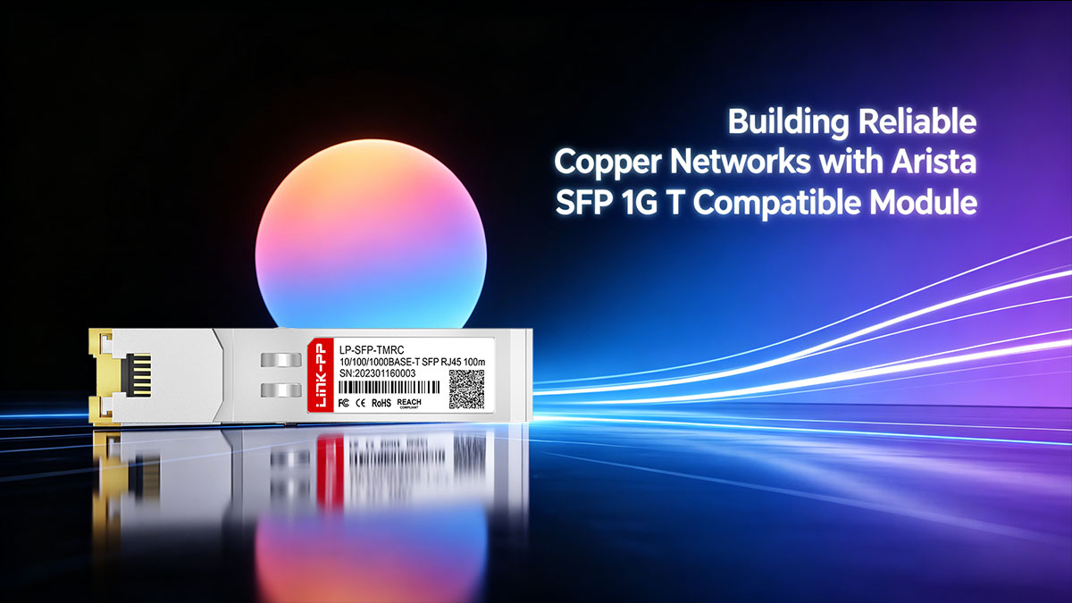 Construya redes de cobre confiables con el módulo compatible Arista SFP 1G T.