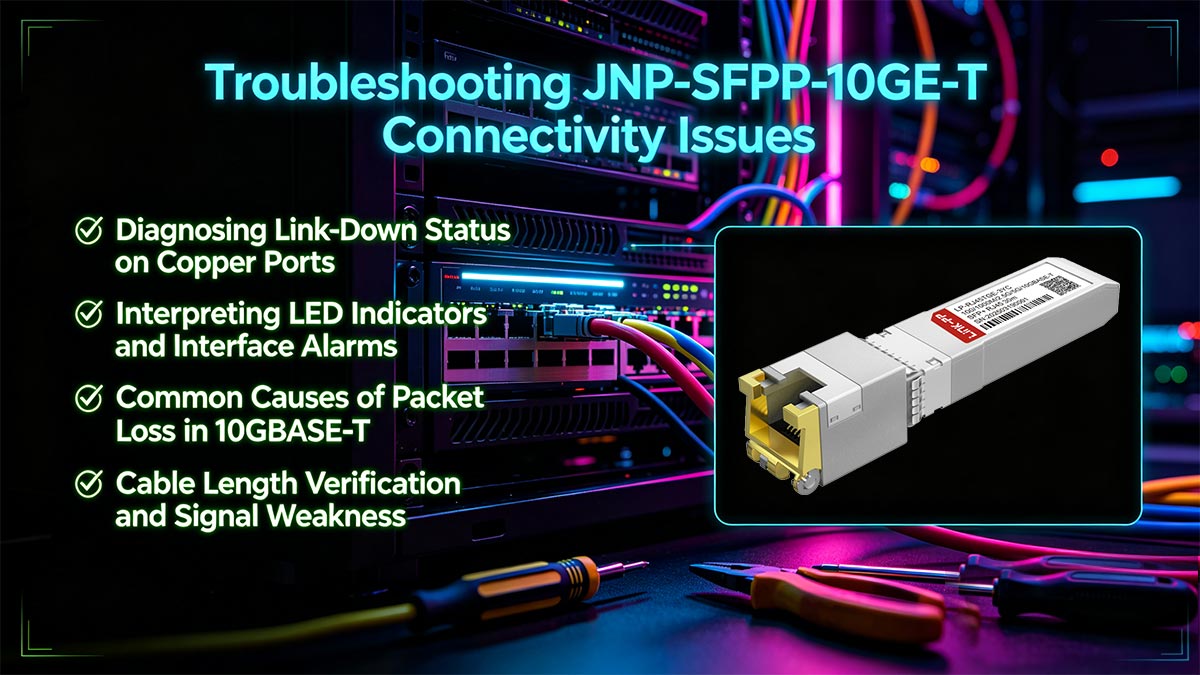 Dépannage des problèmes de connectivité JNP-SFPP-10GE-T