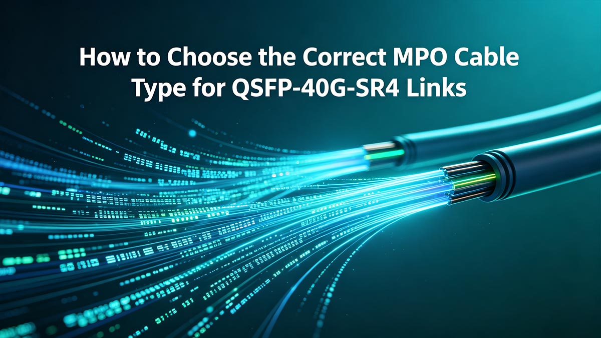 Comment choisir le type de câble MPO approprié pour les liaisons QSFP-40G-SR4