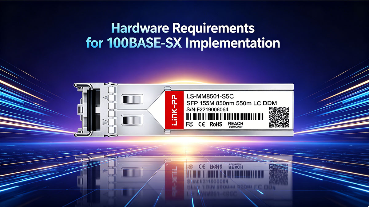 Requisitos de hardware para la implementación de 100BASE-SX