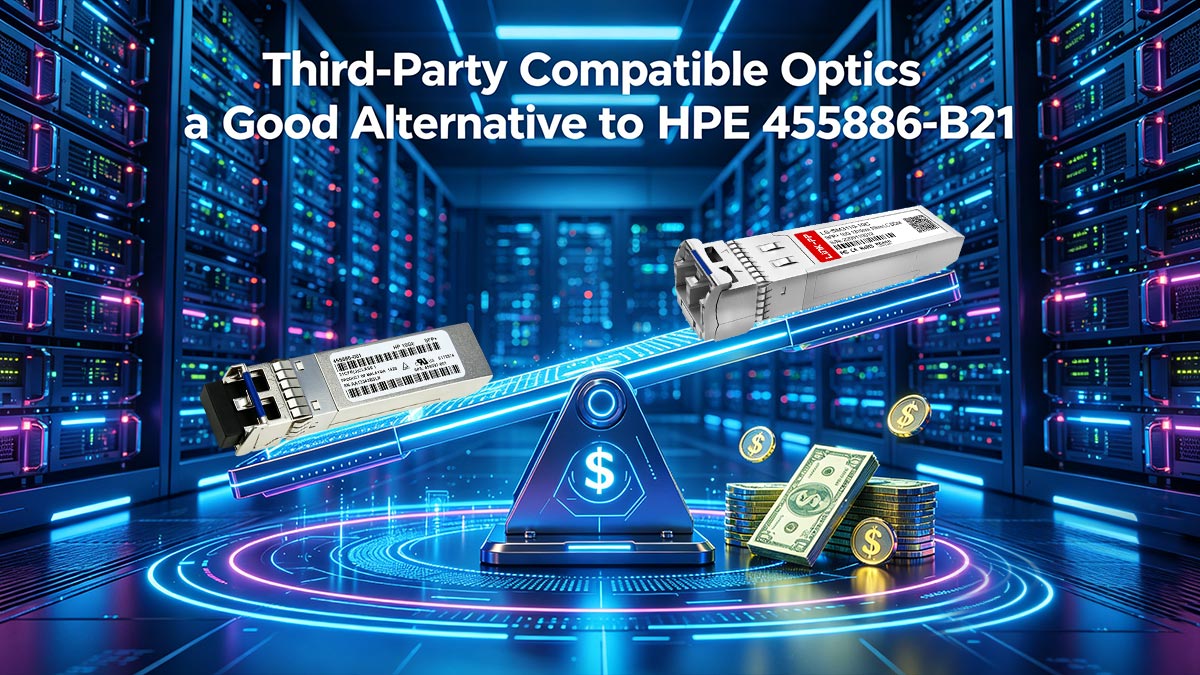 As lentes compatíveis de terceiros são uma boa alternativa ao HPE 455886-B21?