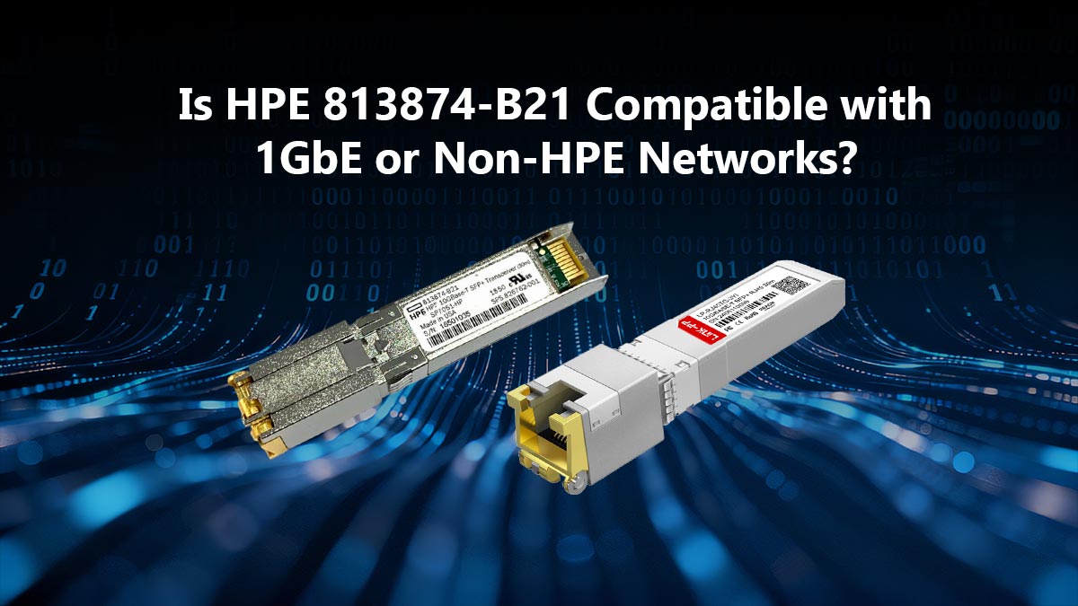 O HPE 813874-B21 é compatível com redes 1GbE ou com redes que não sejam da HPE?