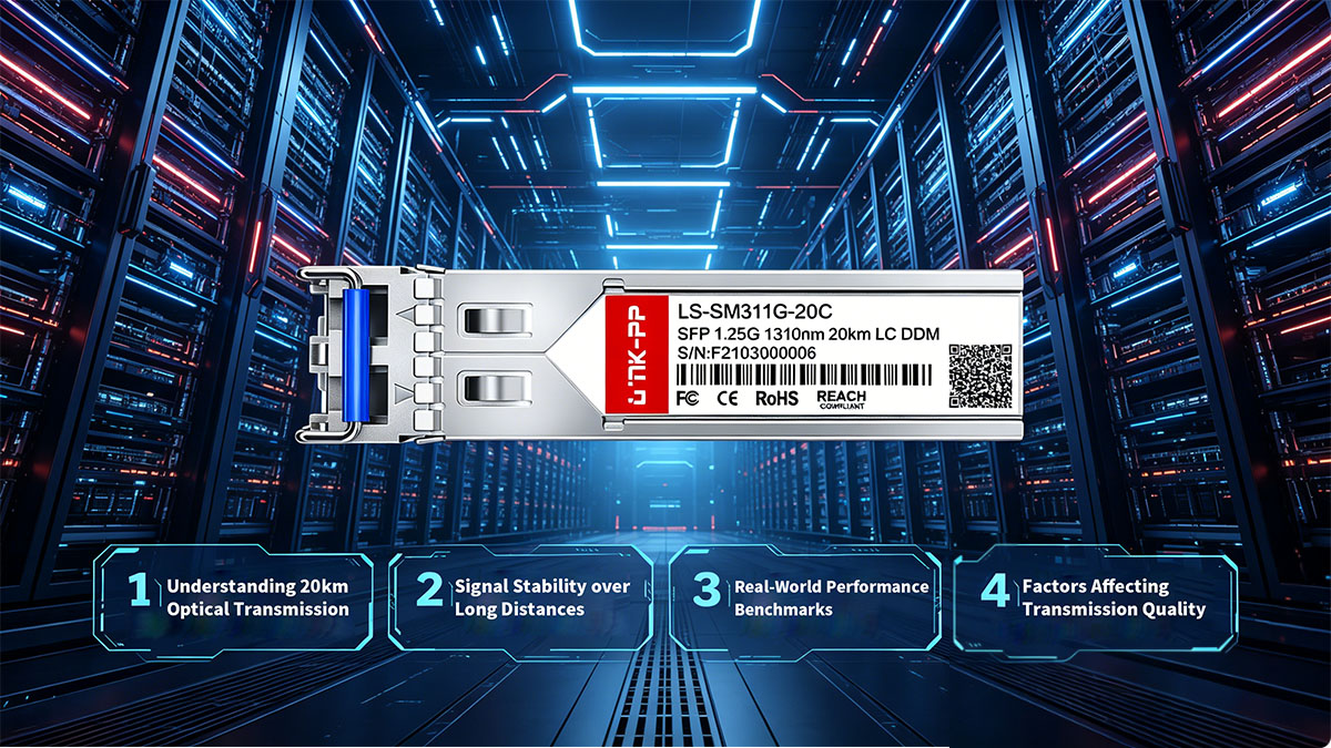 Performances de transmission SFP compatibles GOXS-1312-20D&nbsp;: 20&nbsp;km