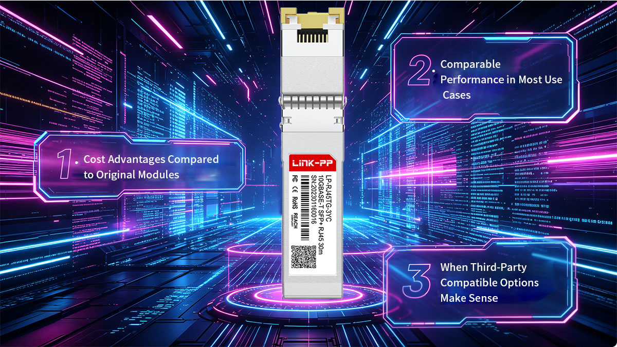 Por que escolher módulos de terceiros compatíveis com Ubiquiti UF-RJ45-10G?