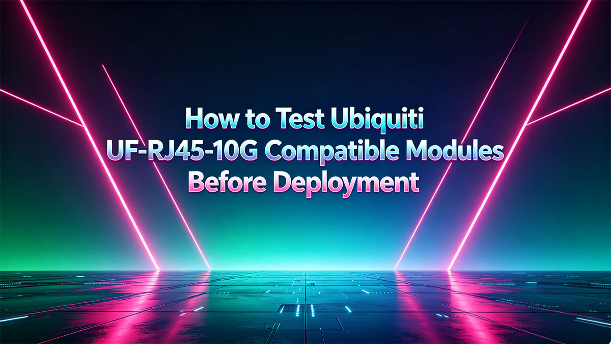 Como testar os módulos compatíveis com Ubiquiti UF-RJ45-10G antes da implantação