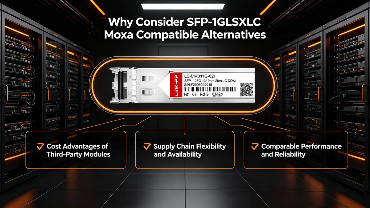 Por que considerar alternativas compatíveis com SFP-1GLSXLC Moxa?