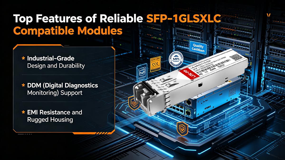 Principais características dos módulos confiáveis ​​compatíveis com SFP-1GLSXLC