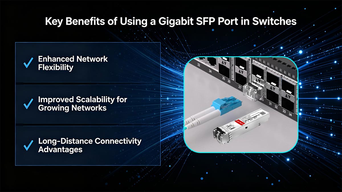Principales ventajas de utilizar un puerto SFP Gigabit en conmutadores