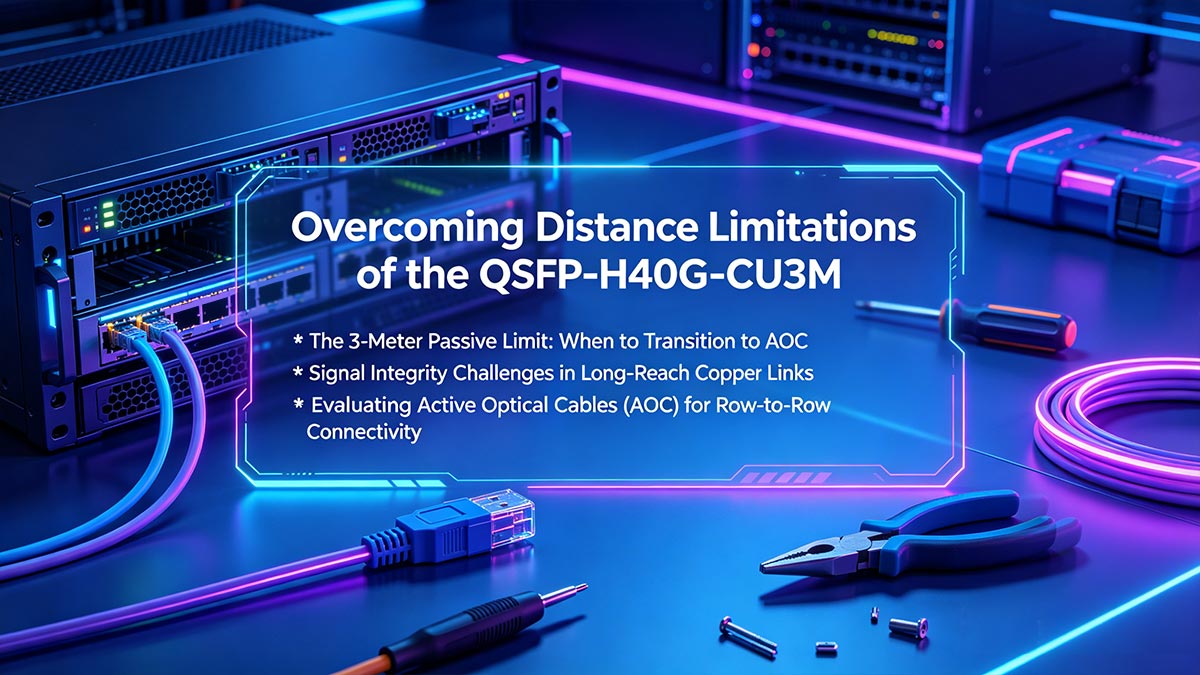 Surmonter les limitations de distance du QSFP-H40G-CU3M