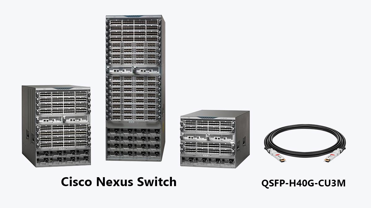 Compatibilité des commutateurs Cisco Nexus avec le module QSFP-H40G-CU3M