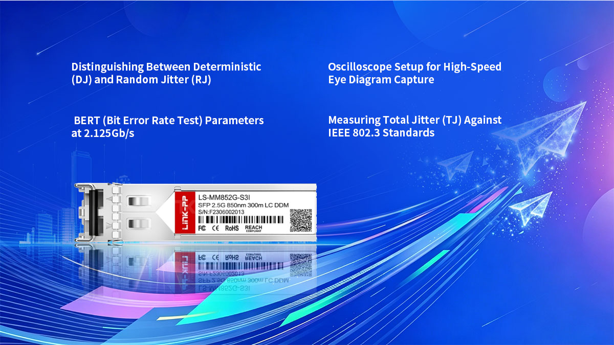 Metodología de evaluación del rendimiento de fluctuación (jitter) para la auditoría de módulos compatibles con FTLF8519P2BNL