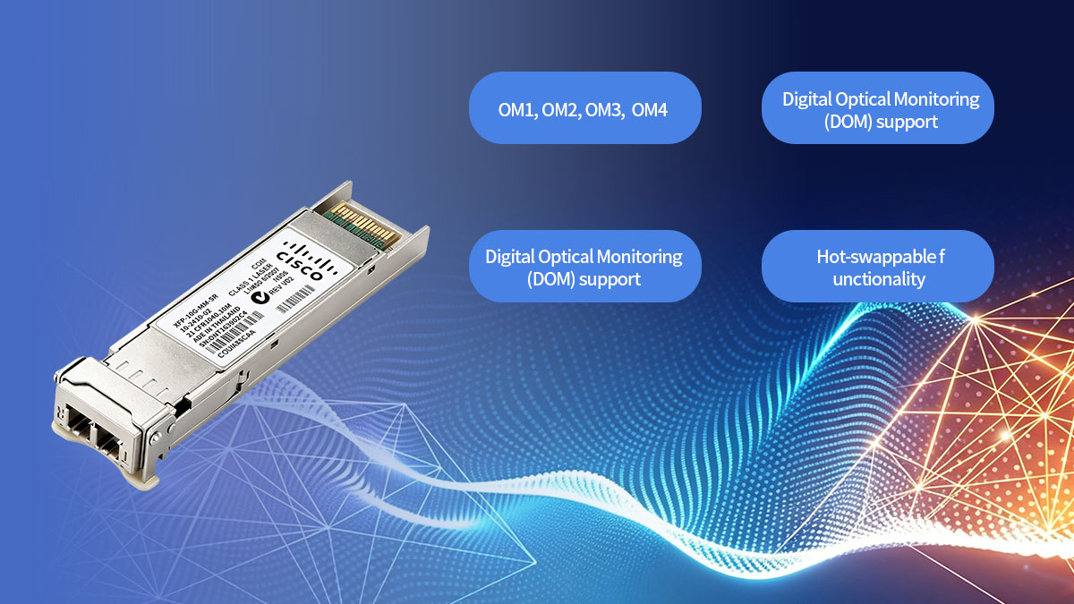 Explicação das especificações técnicas do Cisco XFP-10G-MM-SR