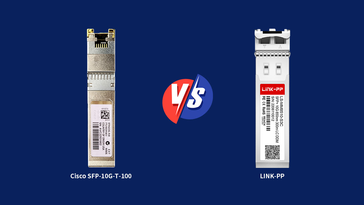Transceptores Cisco SFP-10G-T-100 frente a transceptores 10G basados ​​en fibra