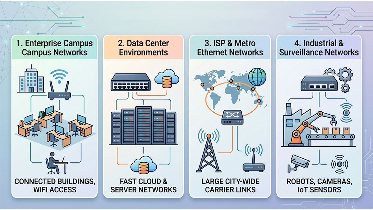 Scénarios de déploiement des alternatives aux modules SFP de TP-Link