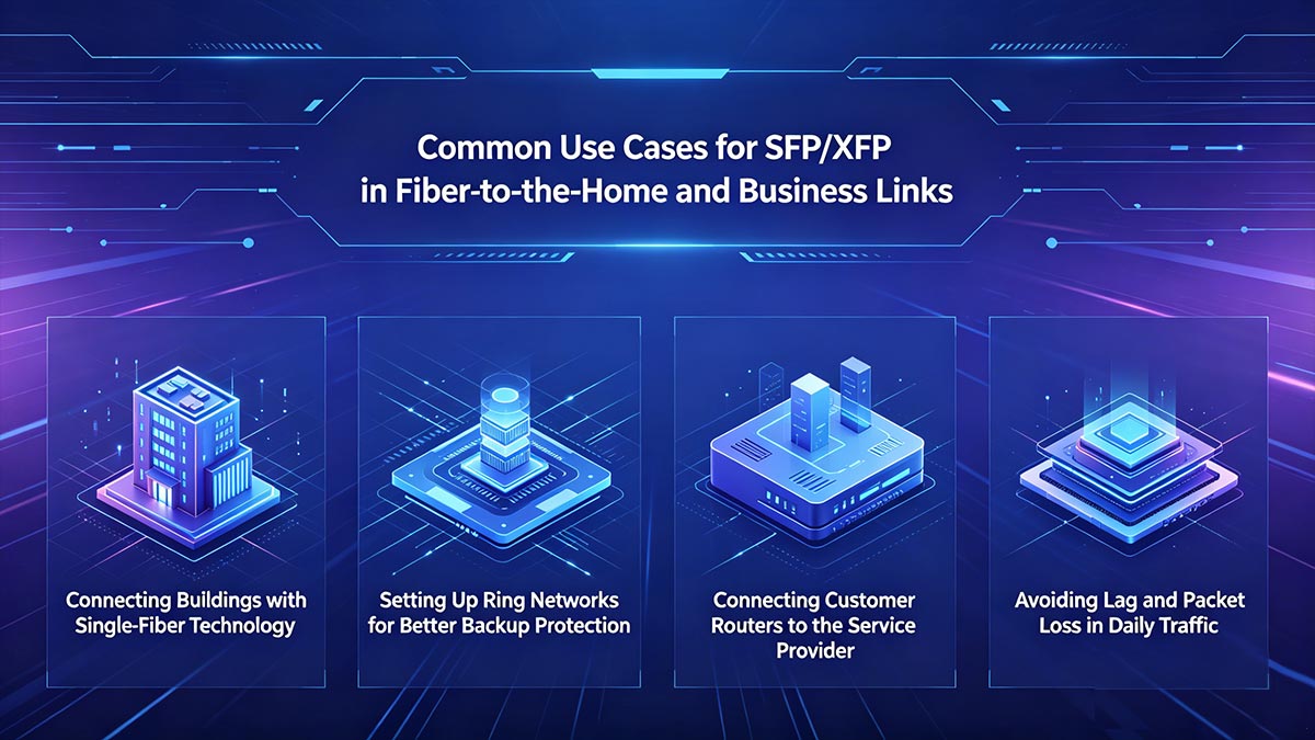 Common Use Cases for SFP XFP in Fiber-to-the-Home and Business Links