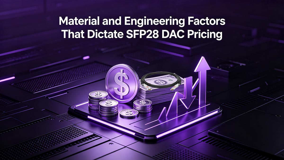 العوامل المادية والهندسية التي تحدد أسعار محولات SFP28 الرقمية إلى التناظرية