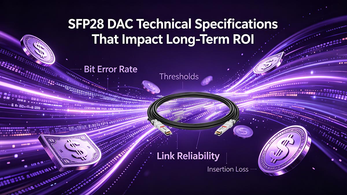 المواصفات الفنية لوحدة SFP28 DAC التي تؤثر على عائد الاستثمار على المدى الطويل