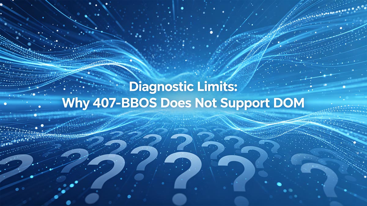 Limitaciones de diagnóstico: Por qué 407-BBOS no admite DOM