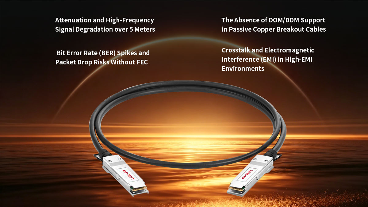 Les limites techniques lorsque le QSFP-4SFP25G-CU5M atteint ses limites de signal