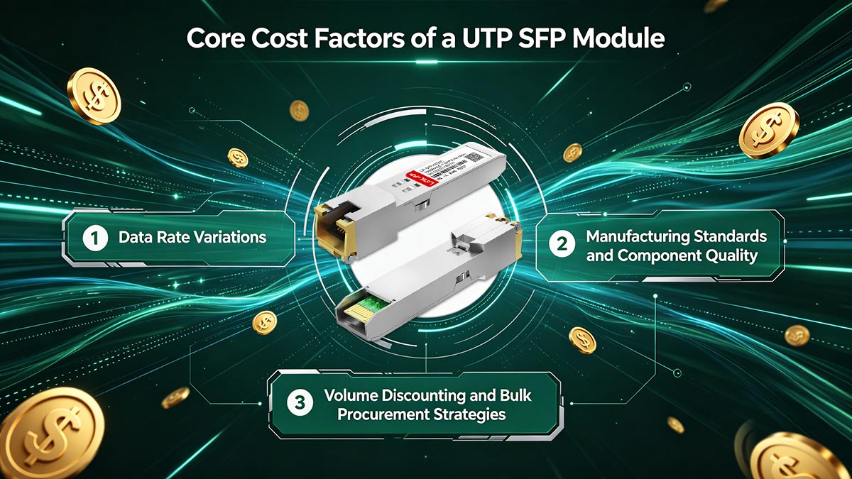 Factores de coste principales de un módulo SFP UTP