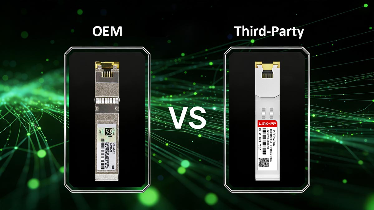 Comparación de precios de módulos UTP SFP de fabricantes de equipos originales (OEM) frente a módulos de terceros