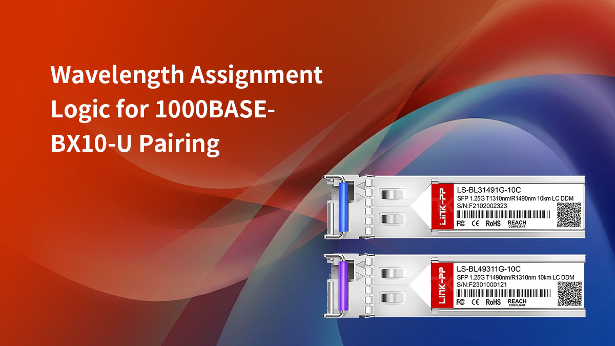 Lógica de asignación de longitud de onda para el emparejamiento 1000BASE-BX10-U