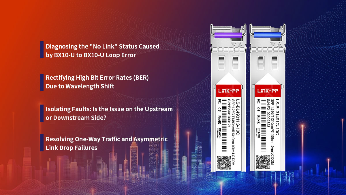 Solución de problemas de pares 1000BASE-BX10-U incompatibles y defectuosos