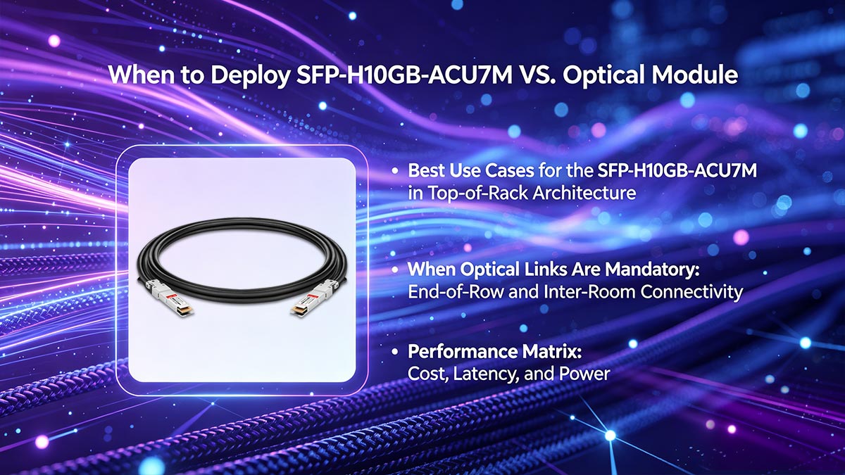 ¿Cuándo implementar el módulo óptico SFP-H10GB-ACU7M?