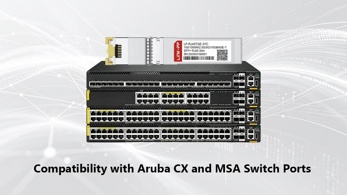 Compatibilidade com portas de switch Aruba CX e MSA