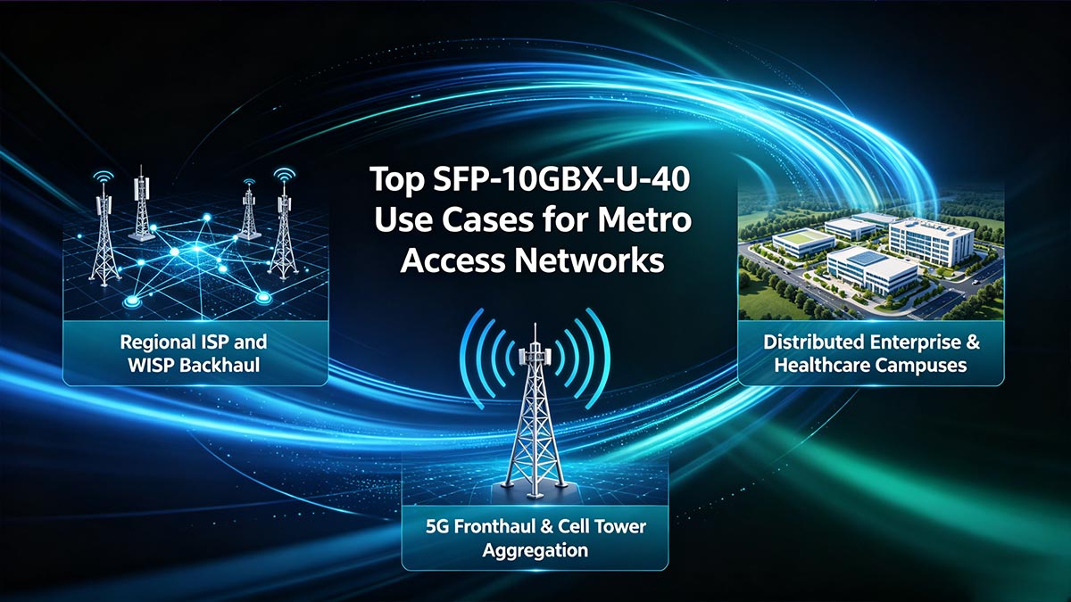 Principales casos de uso del SFP-10GBX-U-40 para redes de acceso metropolitanas