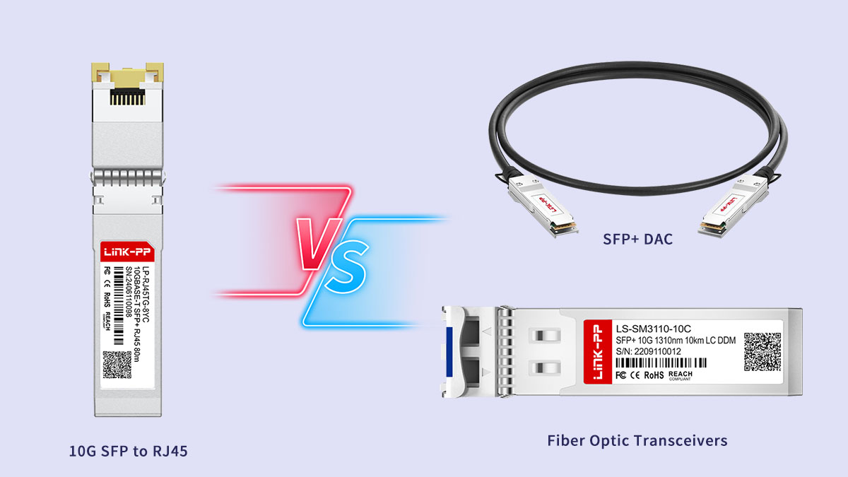 Comparación de SFP de 10G con RJ45 y otras opciones de conectividad 10GbE.