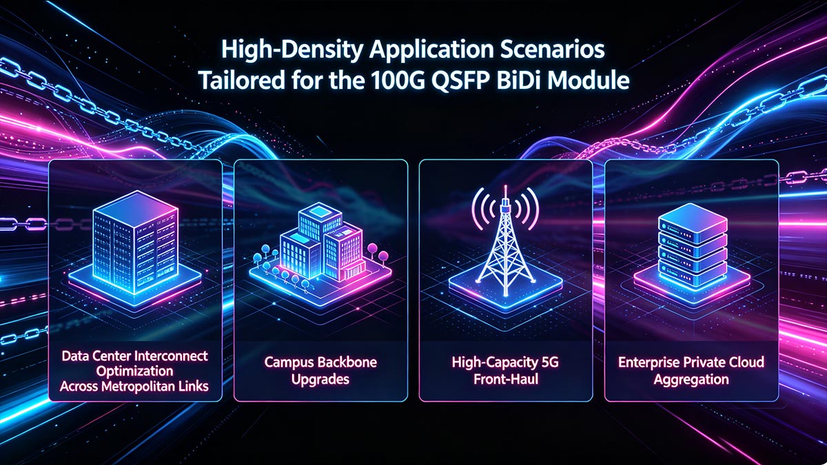 High-Density Application Scenarios Tailored for the 100G QSFP BiDi Module