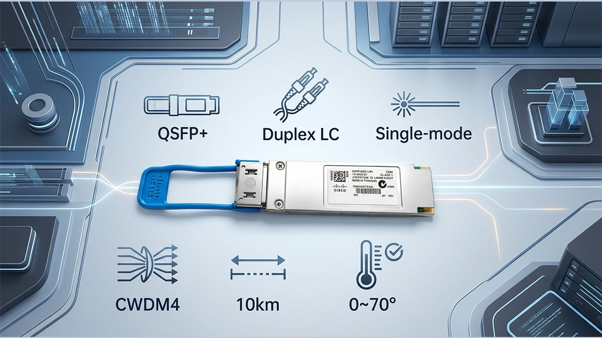 Cisco QSFP-40G-LR4 Datasheet Specifications