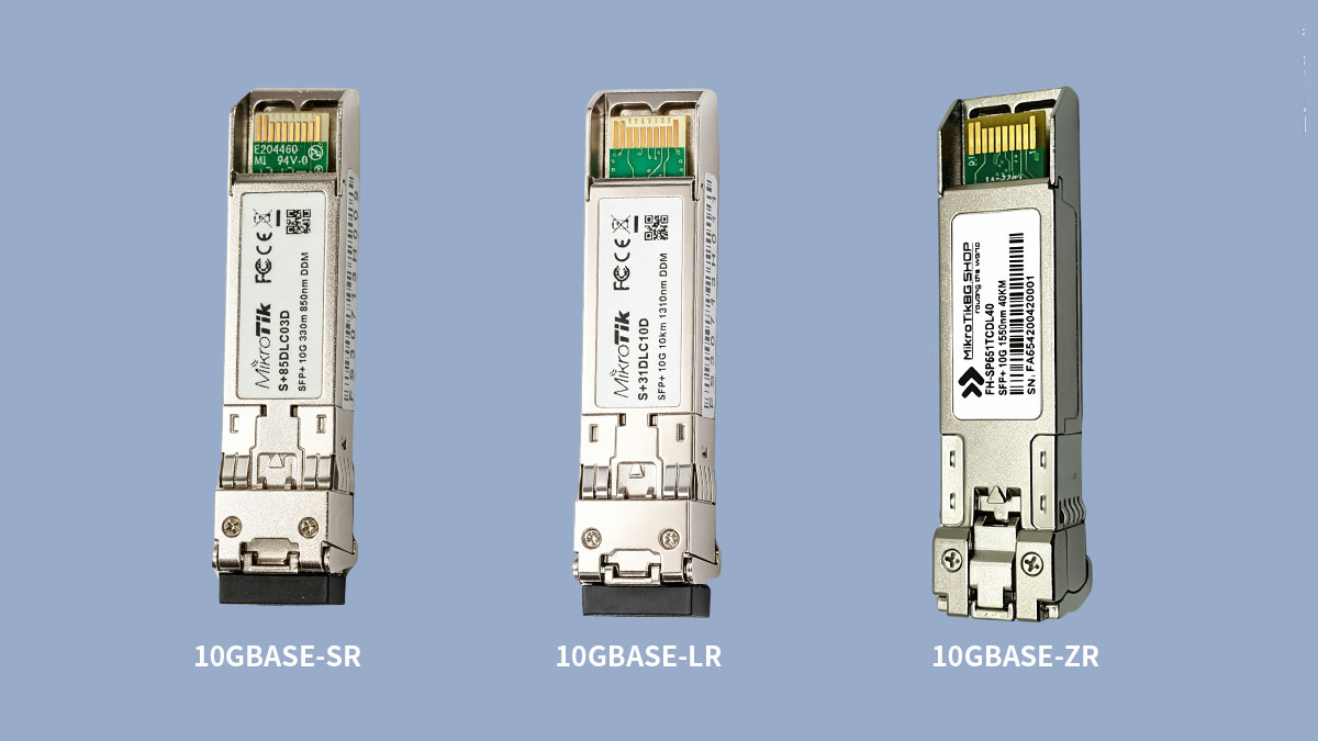 Common MikroTik SFP+ Module Types