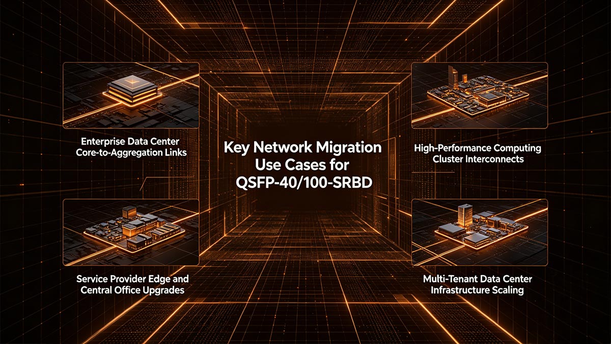 Key Network Migration Use Cases for QSFP-40100-SRBD