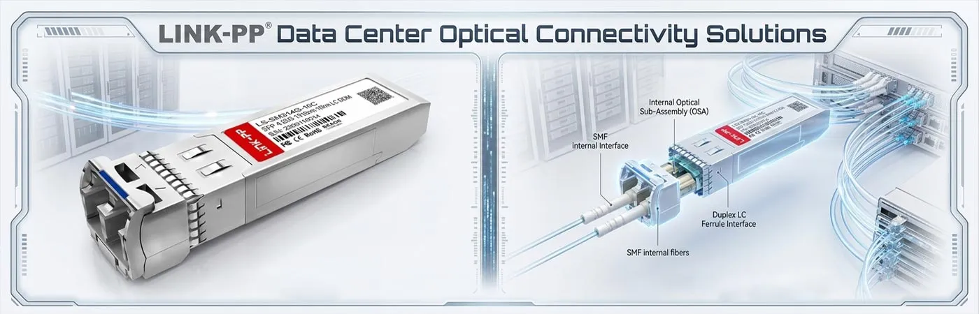 LS-SM314G-10C-module met duplex LC SMF-interface