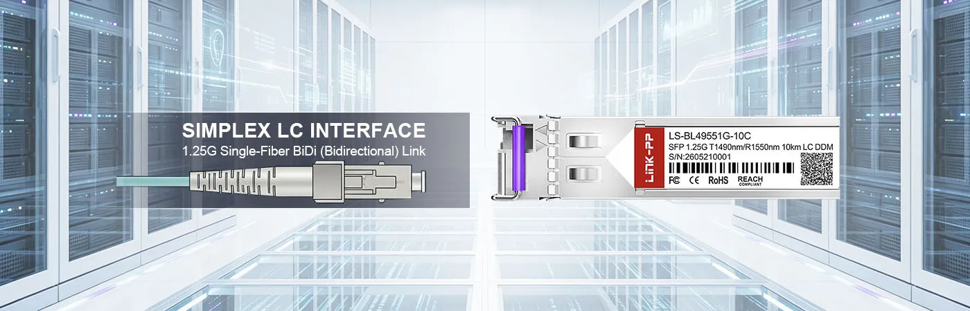 심플렉스 LC 인터페이스를 갖춘 LS-BL49551G-10C 모듈